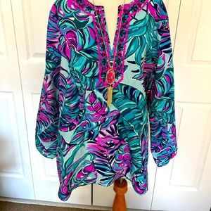 NWT Coretta tunic XL Lilly Pulitzer don’t wanna leaf